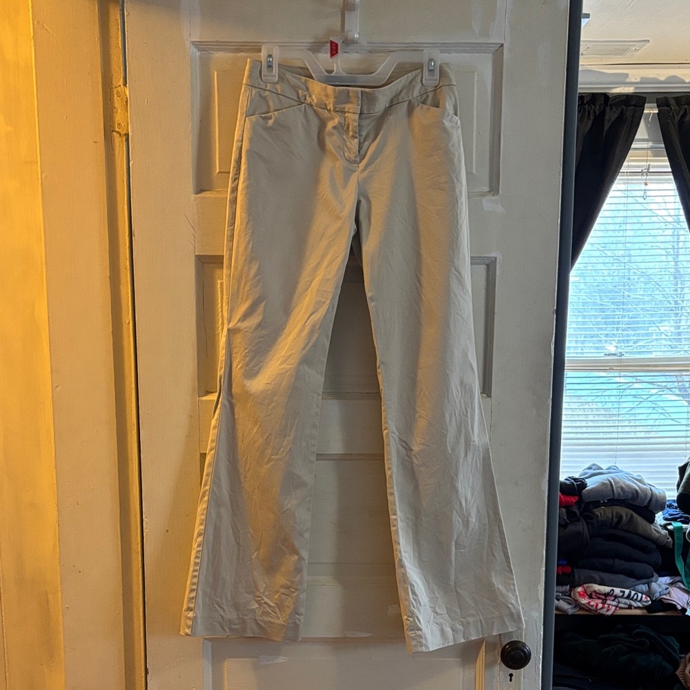 Express Boot Cut Pants in Light Beige